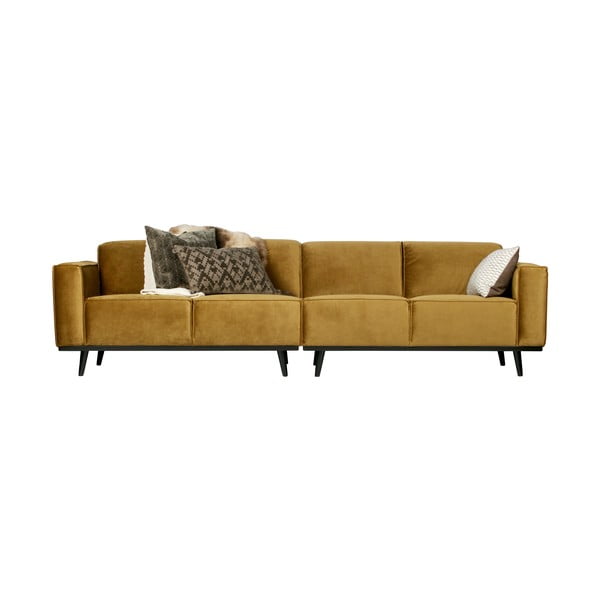 Geltonos spalvos iš velveto sofa 280 cm Statement – WOOOD-image-3