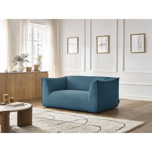 Mėlynos spalvos sofa iš kordinio velveto 170 cm Giorgia – Bobochic Paris-image-1