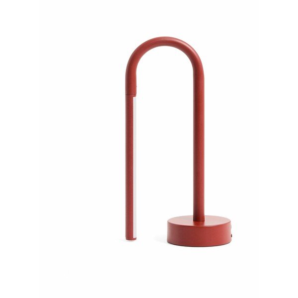 Raudonos spalvos iš metalo stalinis šviestuvas LED (aukštis 30 cm) Bow – Kave Home