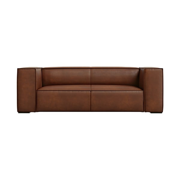 Konjako rudos spalvos odinė sofa 212 cm Madame - Windsor & Co Sofas