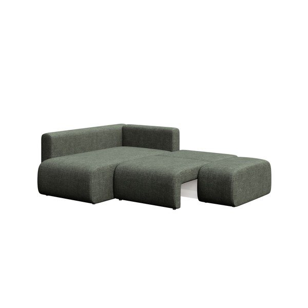 Sulankstoma/su sandėliavimo vieta kampinė sofa žalios spalvos (su kairiuoju kampu/su gultu) Lumine – Ghado-image-3