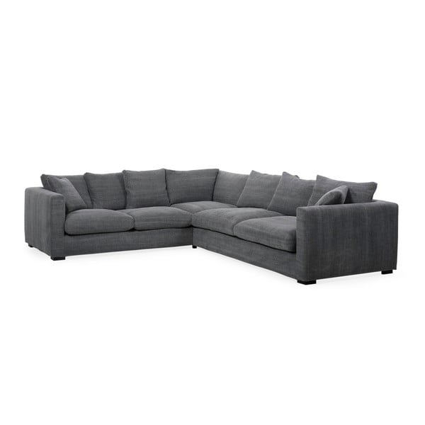 Grafito pilkos spalvos kampinė sofa "Scandic Comfy", kairysis kampas
