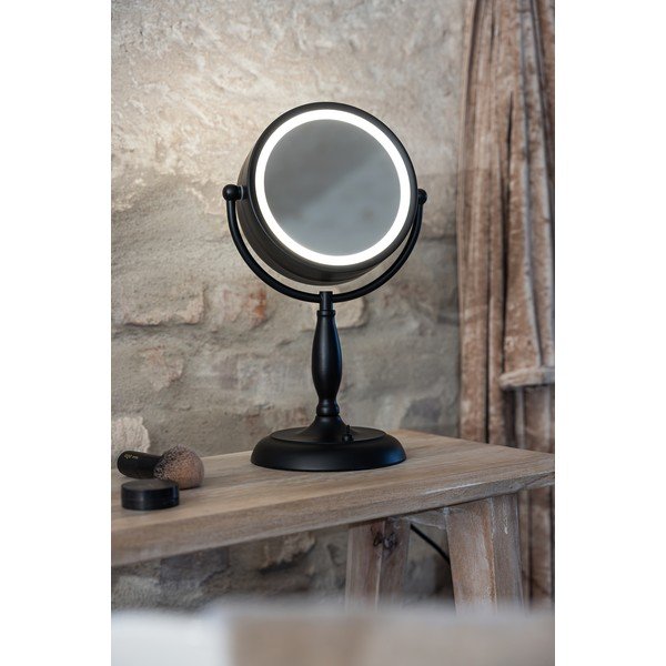 Stalinis šviestuvas matinės juodos spalvos (aukštis 36 cm) su stiklo gaubtu Face – Markslöjd-image-3