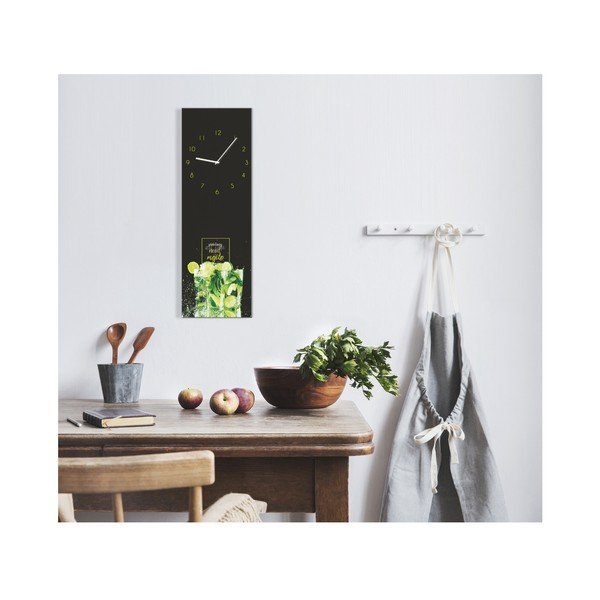 Sieninis laikrodis Styler Glassclock Mojito, 20 x 60 cm-image-1