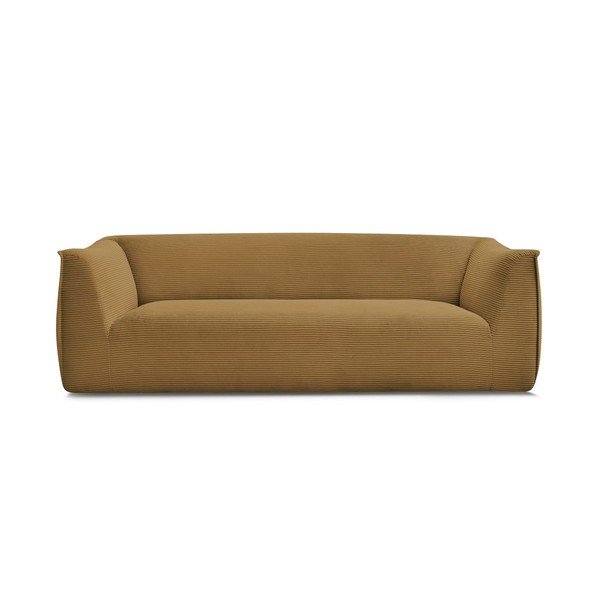 Garstyčių spalvos sofa iš kordinio velveto 242 cm Giorgia – Bobochic Paris