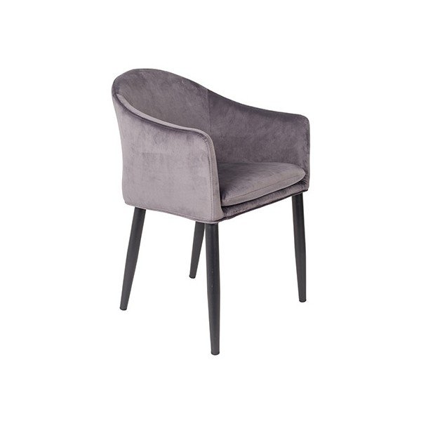 Pilkas fotelis White Label Catelyn