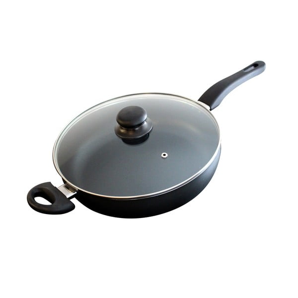 Aliuminio keptuvė su stikliniu dangčiu ELO, ø 28 cm-image-1