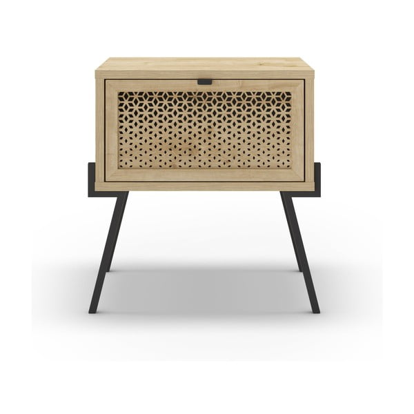 Naktinis staliukas natūralios spalvos iš ąžuolo Ecrin – Marckeric