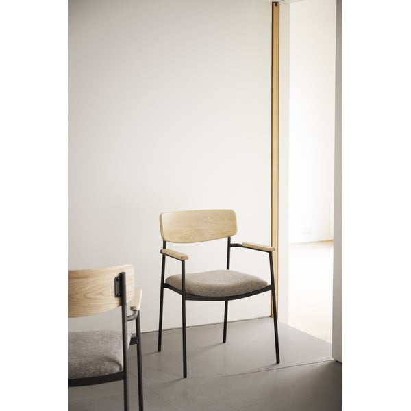 Valgomojo kėdės smėlio spalvos/natūralios spalvos 2 vnt. Maymont – Rowico-image-1