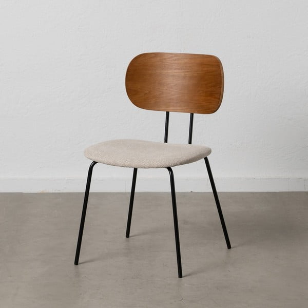 Valgomojo kėdės rudos spalvos/kreminės spalvos 4 vnt. Cleo – Ixia-image-1