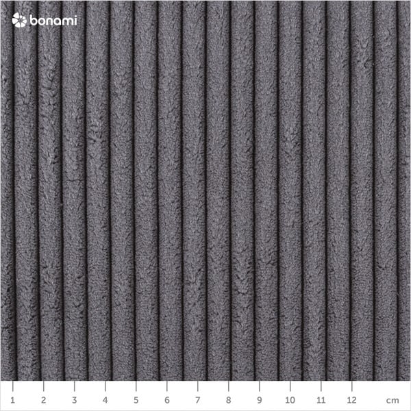 Tamsiai pilkos spalvos dvigulė lova audiniu dengta be grotelių 160x200 cm Mattis Cord – Meise Möbel-image-4