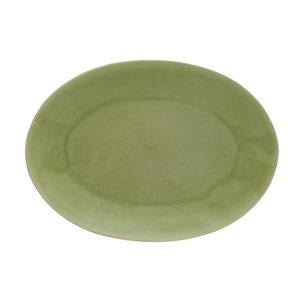 Šviesiai žalios spalvos keramikos ovalus padėklas Costa Nova Riviera, ⌀ 40 cm