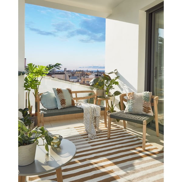 Žalias pagalvės užvalkalas pagamintas iš perdirbto plastiko Kave Home Dalila, skersmuo 45 cm-image-2