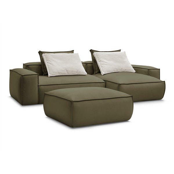 Kampinė sofa žalios spalvos Boheme – Bobochic Paris-image-4