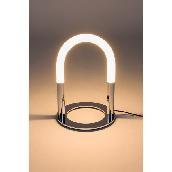Sidabrinės spalvos iš metalo stalinis šviestuvas LED su pritemdymo funkcija (aukštis 36 cm) Arch – Zuiver-image-4