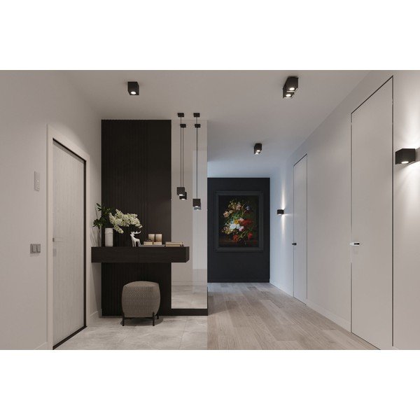 Juodas pakabinamas šviestuvas Sollux Geo-image-1