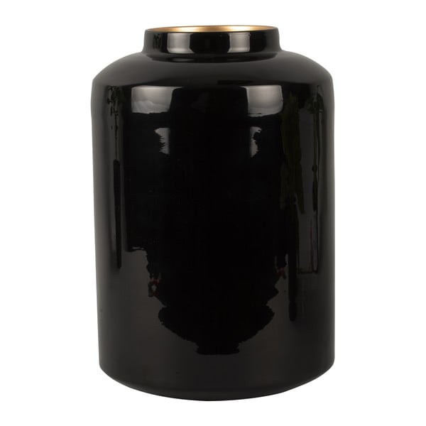 Juodos spalvos emaliuota vaza PT LIVING Grand, aukštis 28 cm