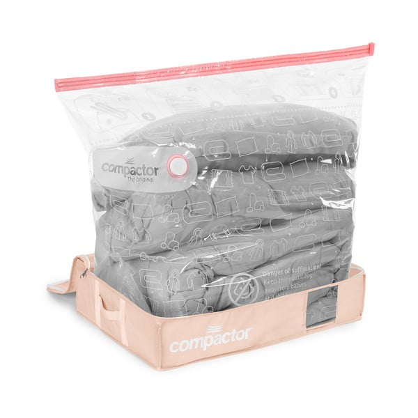 Vakuuminės iš plastiko daiktadėžės po lova 3 vnt. 65x45x15,5 cm Pink Edition – Compactor-image-2