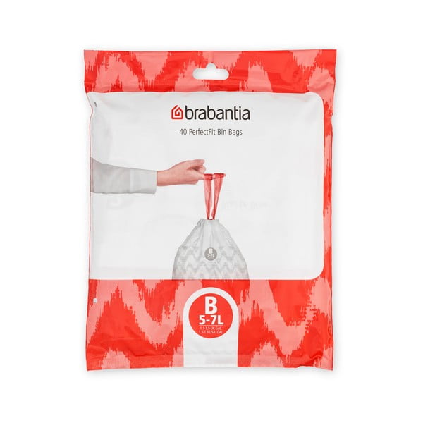 Šiukšlių maišai 40 vnt. 5 l PerfectFit B – Brabantia