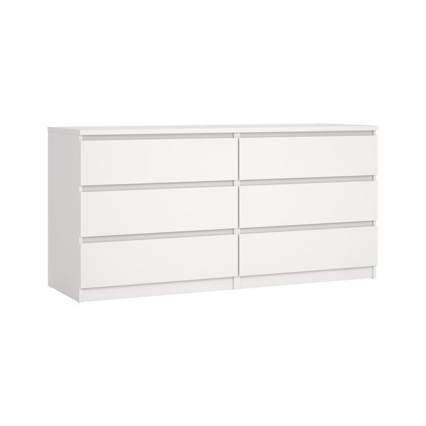 Baltos spalvos šoninė spintelė 154x76x50 cm Naia – Tvilum