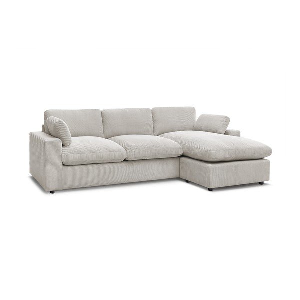 Smėlio spalvos kampinė sofa iš kordinio velveto Belair – Bobochic Paris-image-2