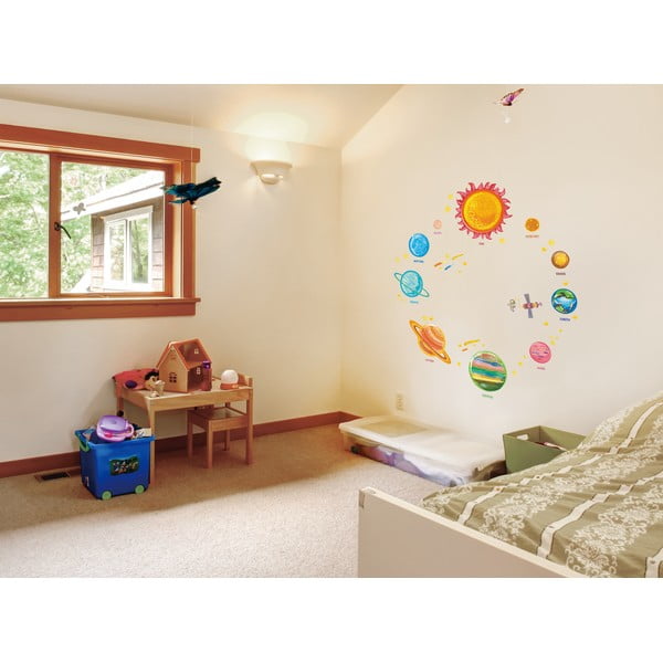 Saulės sistemos planetų sienų lipdukų rinkinys Ambiance Solar System -image-4