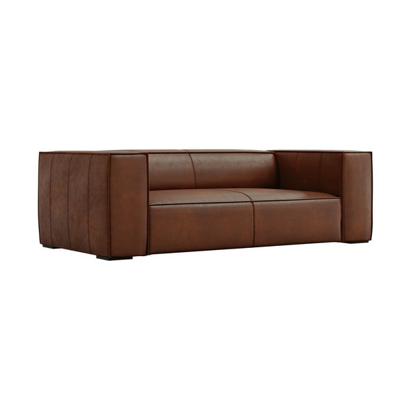 Konjako rudos spalvos odinė sofa 212 cm Madame - Windsor & Co Sofas-image-2