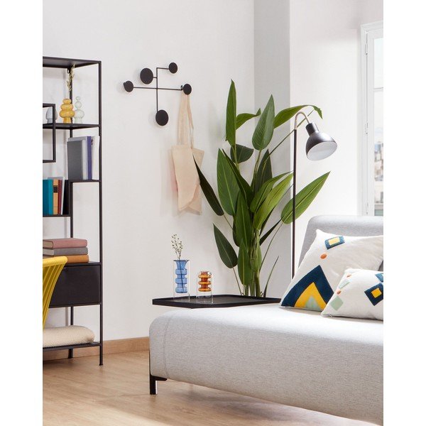 Juodos metalinės sieninės kabyklos Kave Home Vianela, 52 x 40 cm-image-3