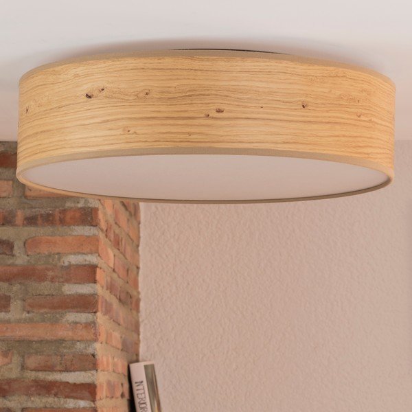 Šviesiai rudas lubinis šviestuvas su natūralaus lukšto atspalviu Sotto Luce Ocho, ⌀ 40 cm-image-4