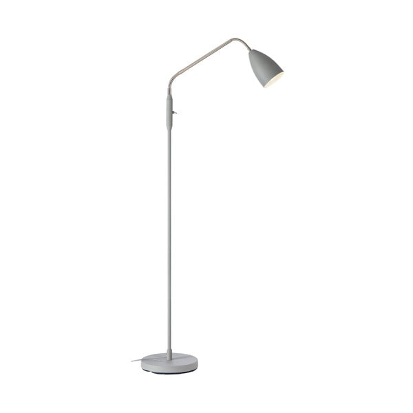 Pilkos spalvos pastatomas šviestuvas LED su pritemdymo funkcija (aukštis 140 cm) su metaliniu gaubtu Patro – Markslöjd