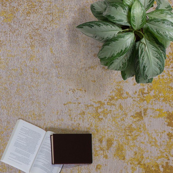 Iš perdirbto pluošto lauko kilimas ochros spalvos 200x290 cm Dara – Asiatic Carpets-image-2