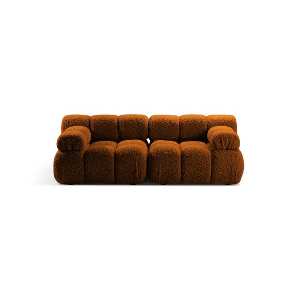 Terakotos spalvos sofa iš boucle 188 cm – Micadoni 