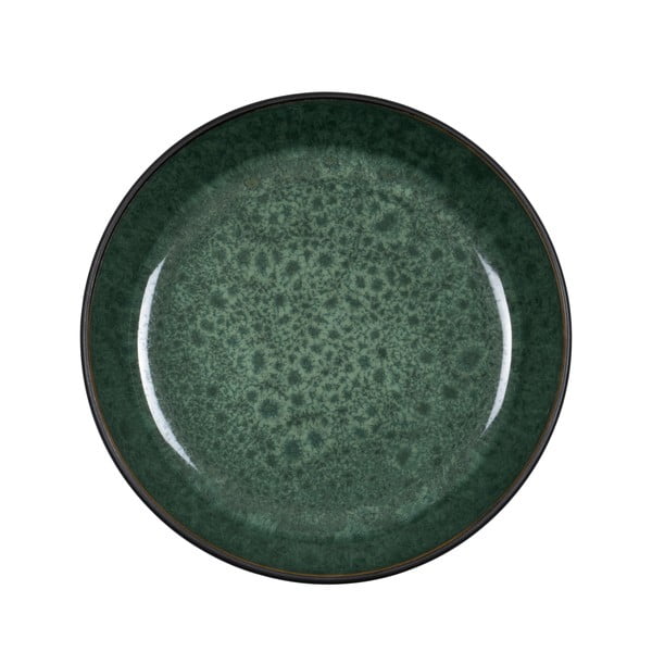 Žalios spalvos/juodos spalvos iš akmens masės mažas dubuo Gastro Green/Black – Bitz-image-1