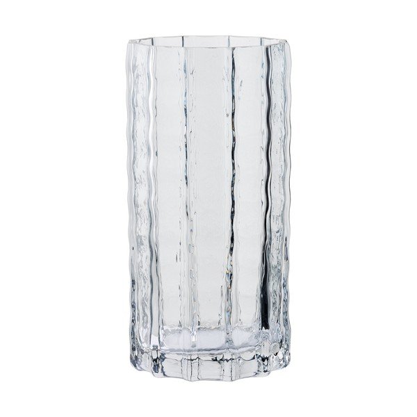Pilkos spalvos iš stiklo  vaza (aukštis 20 cm) – House Nordic