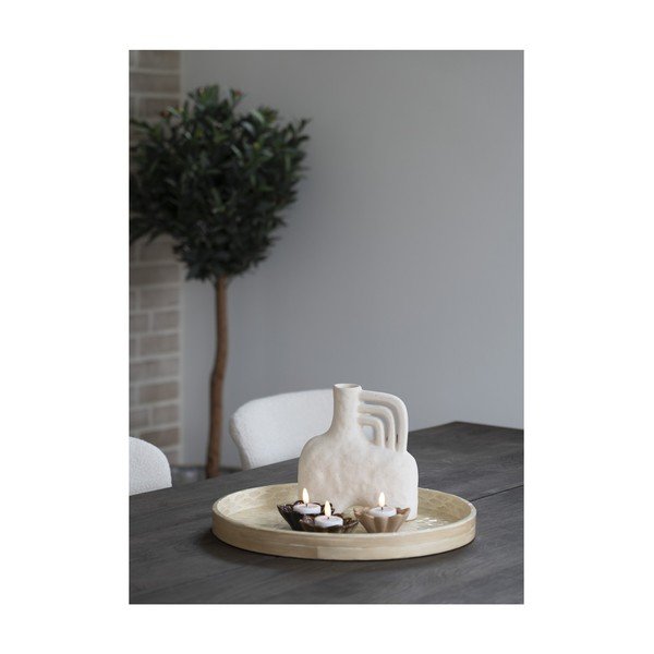 Iš keramikos vaza kreminės spalvos (aukštis 19,5 cm) – House Nordic-image-2