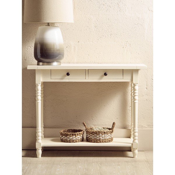 Dramblio kaulo spalvos iš pušies masyvo konsolinis staliukas 35x96 cm Heritage – Premier Housewares-image-4