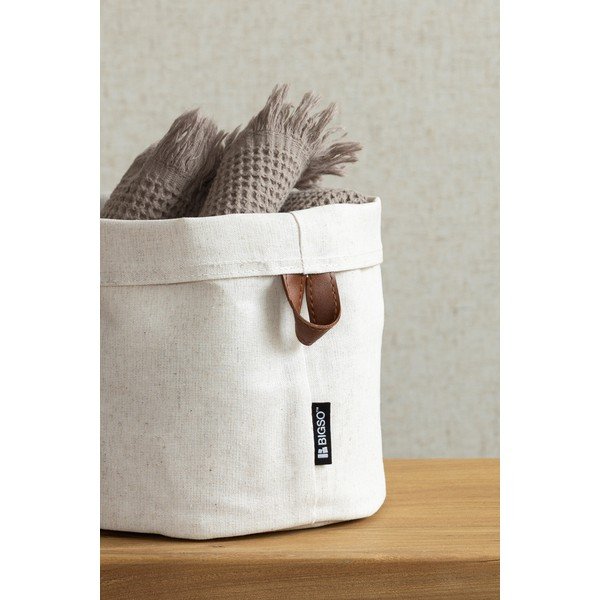 Iš tekstilės krepšys ø 20x20 cm Soft Storage Round – Bigso-image-2