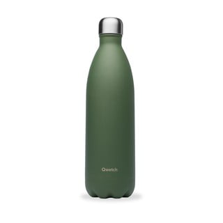 Žalias kelioninis nerūdijančio plieno butelis 1 l Granite - Qwetch