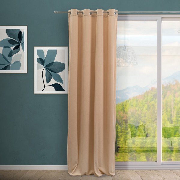 Šviesiai rudos spalvos iš kordinio velveto užuolaida 140x260 cm Merely – Casa Selección-image-1