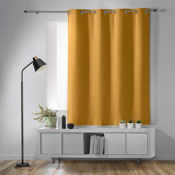 Ochros spalvos visiškai užtemdo užuolaida 135x180 cm Occult – douceur d'intérieur-image-1