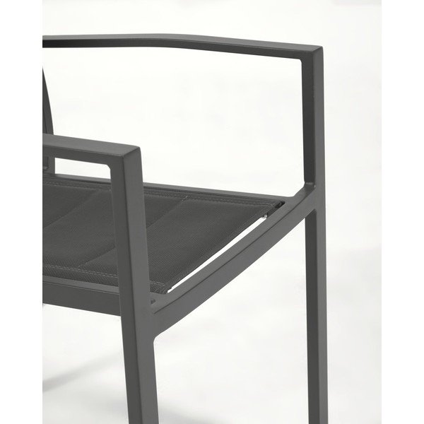 Pilka aliuminio lauko kėdė Kave Home Sirley-image-4