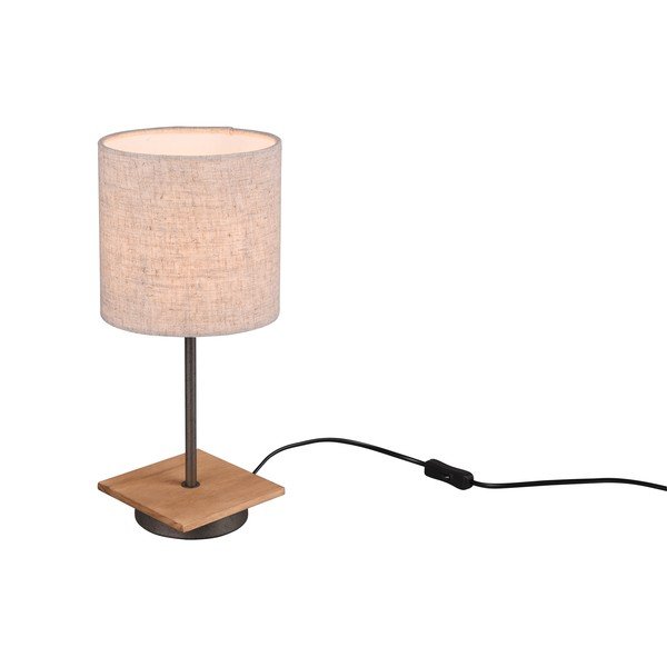 Stalinis šviestuvas smėlio spalvos/natūralios spalvos (aukštis 40 cm) su tekstiliniu gaubtu Elmau – Trio-image-1