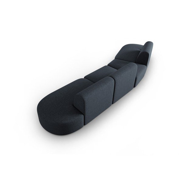 Mėlynos spalvos iš šenilinio audinio sofa su kairiuoju kampu 428 cm Paolo – Milo Casa-image-3