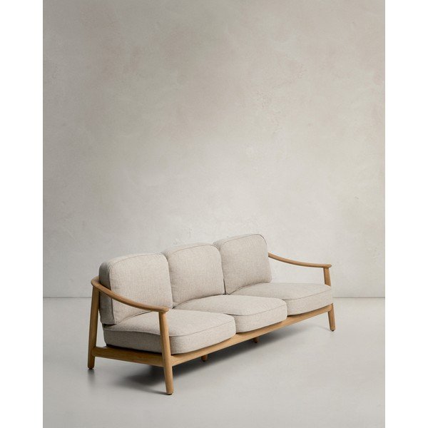 Smėlio spalvos/natūralios spalvos iš audinio sodo sofa Elunda – Kave Home
