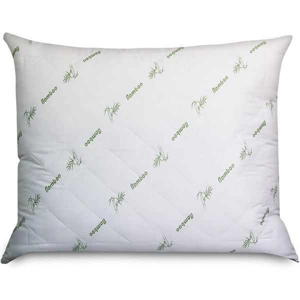 Balta pagalvė su bambuko pluošto užpildu Good Morning Bamboo, 60 x 70 cm