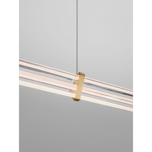 Matinės auksinės spalvos iš metalo kabantis šviestuvas LED su pritemdymo funkcija su gaubtu iš akrilo stiklo Pheme – Nova Luce-image-2