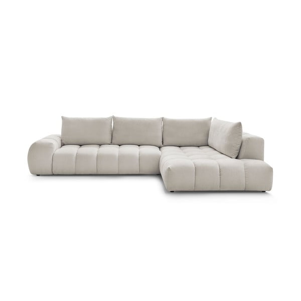Kampinė sofa smėlio spalvos (su dešiniuoju kampu) Everest – Bobochic Paris