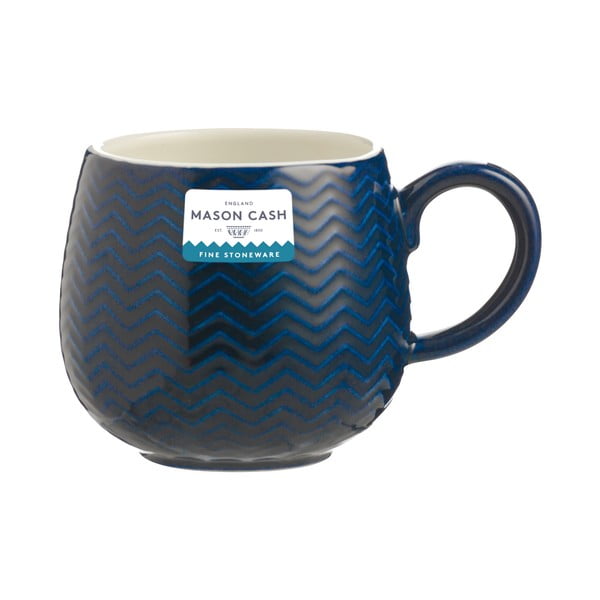 Raudonos spalvos puodelis 350 ml Embossed Chevron – Mason Cash-image-1