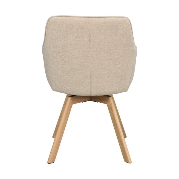 Smėlio spalvos iš audinio valgomojo kėdžių komplektas 2 vnt. Alison – Rowico-image-4