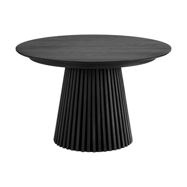 Apvalios formos prailginamas valgomojo stalas su papildomu stalviršiu su ąžuolo dekoro stalviršiu ø 120 cm Osaka – House Nordic